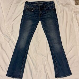 American Eagle Kick Boot Stretch Jeans 4 Short Mid Rise Bootcut